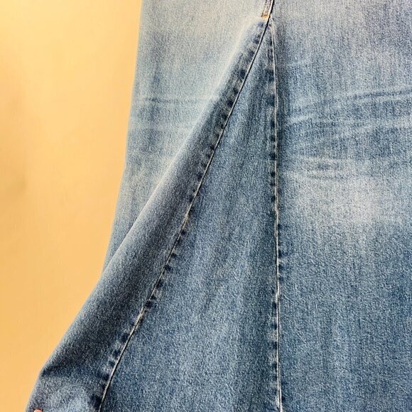 Reformation Tazz denim slit front maxi skirt, blue, Size 26 M65 - Picture 8 of 11